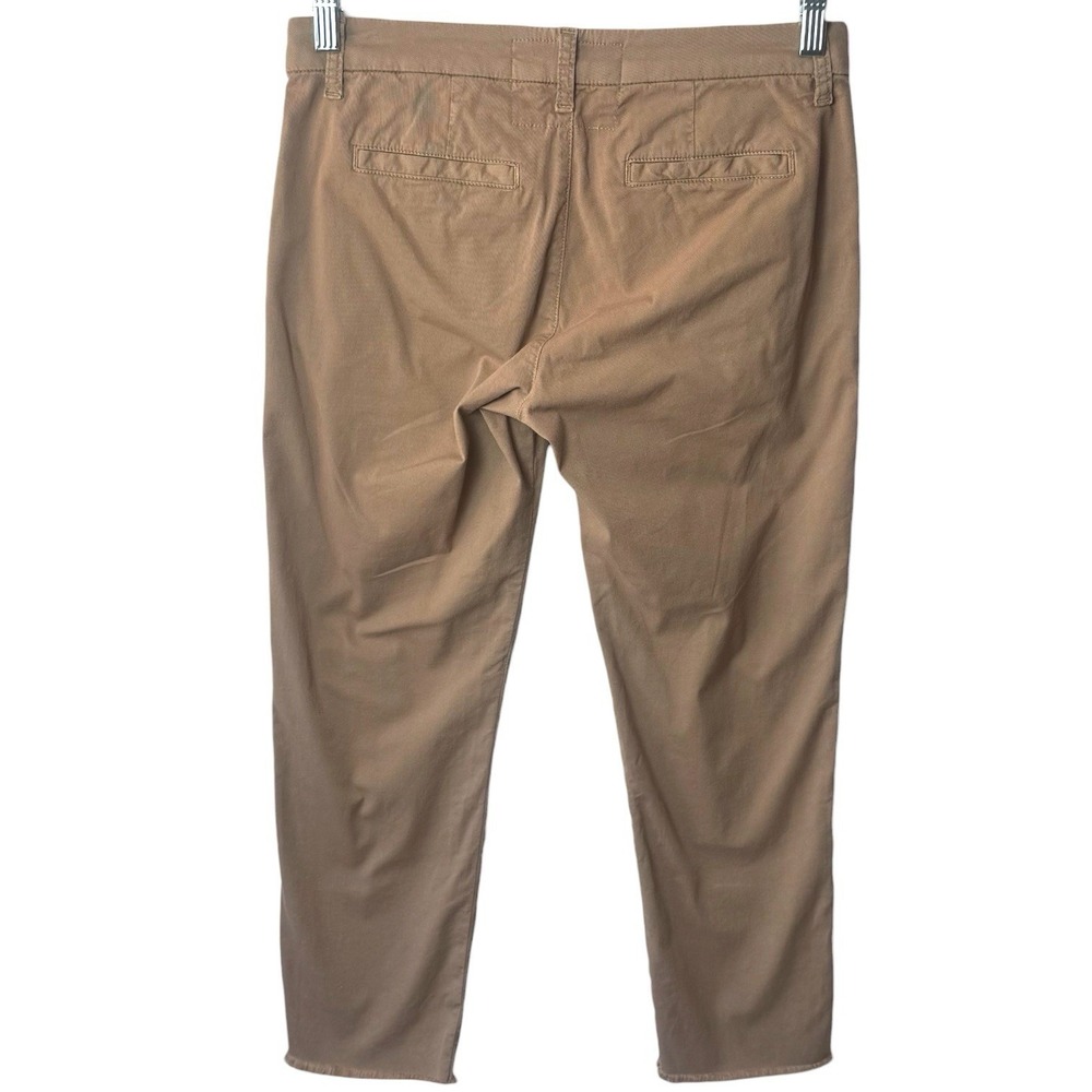 Frank & Eileen Wicklow Crop Pants Brown Cotton Raw Hem Capsule Minimalist 2 - Picture 5 of 13